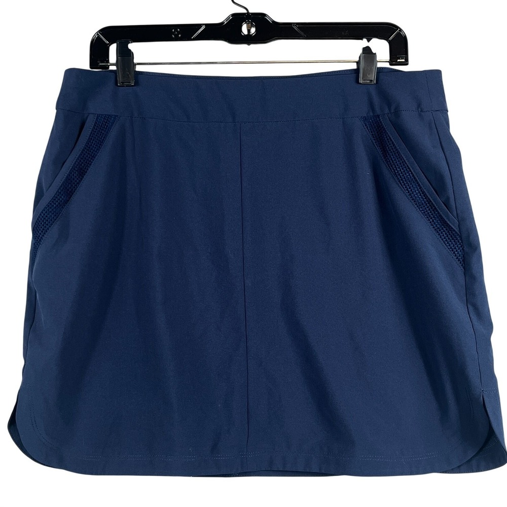 Sunday Navy Womens M Tennis Skort Golf Athletic Pockets Navy Preppy Activewear